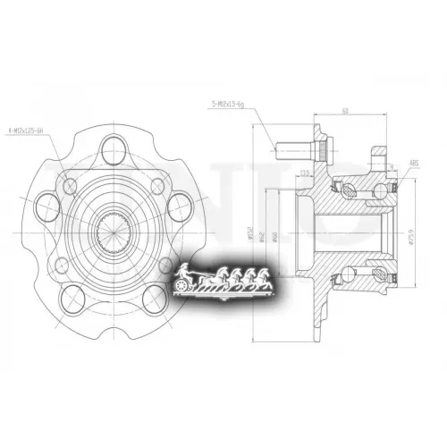 Ступица Колеса Toyota/Lexus Rav4/Nx 05- Задн. С Abs UNIO 
