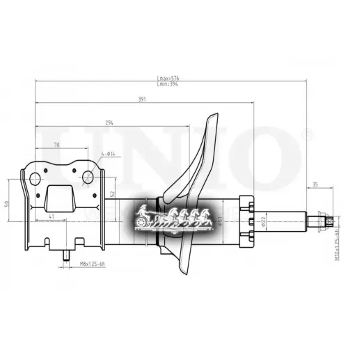 Амортизатор Mitsubishi Airtrek 03- Газ.перед. UNIO 