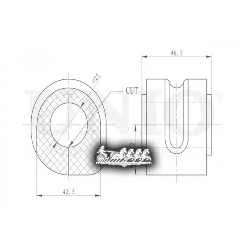 Втулка Стабилизатора Chrysler/Dodge Voyager/Caravan 01- Перед. UNIO 