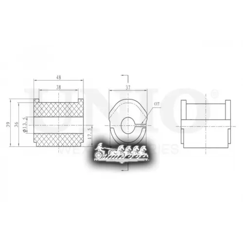 Втулка Стабилизатора Toyota/Lexus Mark X/Gs/Is 05- Задн. UNIO 