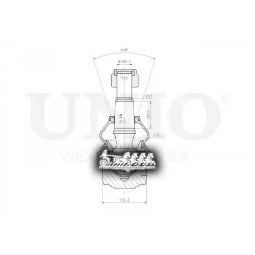 Опора Шаровая Mb E(W211)/S(W220) Перед.нижн. UNIO 
