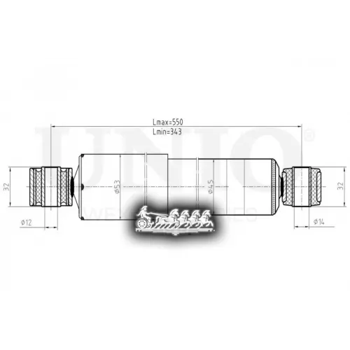 Амортизатор Opel/Nissan/Renault Movano/Interstar/Master 98- Газ.задн. UNIO 