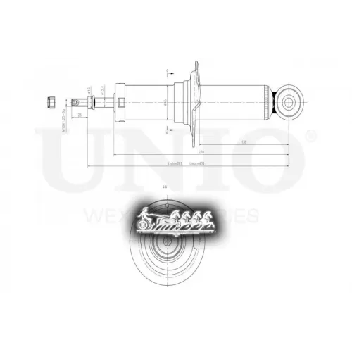 Амортизатор Subaru Impreza 07- Газ.задн. UNIO 