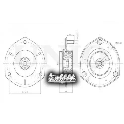 Опора Амортизатора Toyota/Lexus Camry/Es 06- Перед. UNIO 