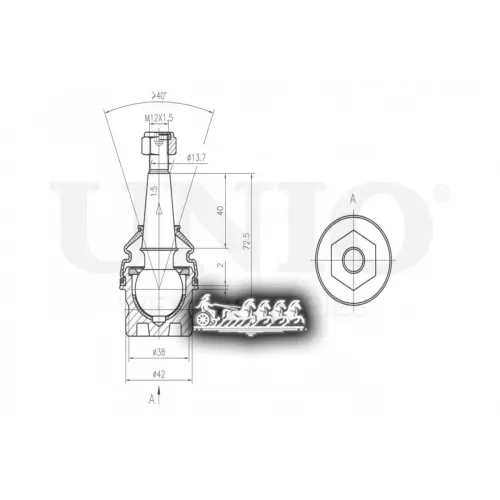 Опора Шаровая Audi A4/A6/Q5 06- Перед.нижн. UNIO 
