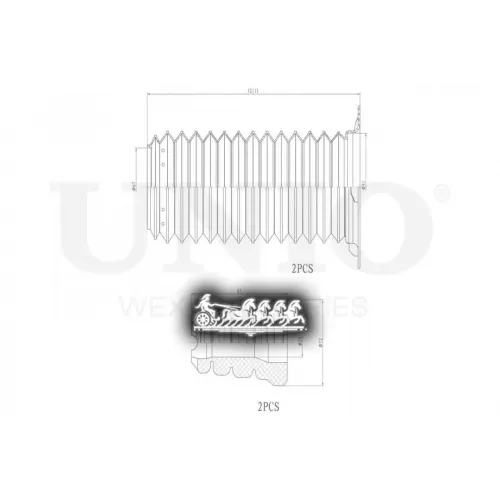 Пыльник+Отбойник Амортизатора Bmw 3(F30)/X1(F48) (Компл. 2 Шт.) UNIO 