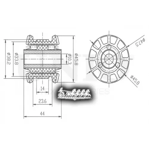 Сайлентблок Рычага Vag Passat/80/90 78- Перед.нижн. UNIO 