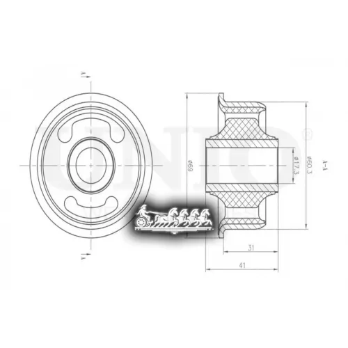 Сайлентблок Рычага Vw Golf/Passat/Polo 83- Задн.перед.нижн. UNIO 