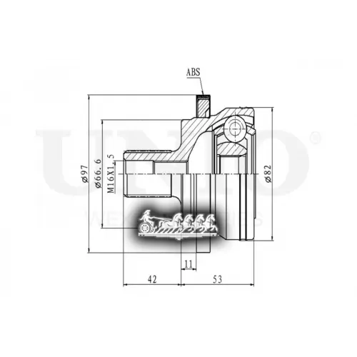 Шрус Mb E(W211)/C(W203) Внеш. UNIO 