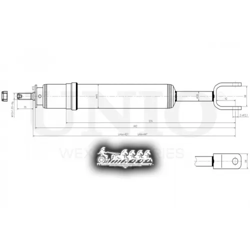Амортизатор Vag A4/Exeo 00- Газ.перед. UNIO 