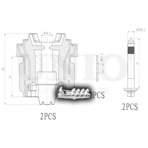 Сайлентблок Mb E(W210) Задн.(Компл.) UNIO 