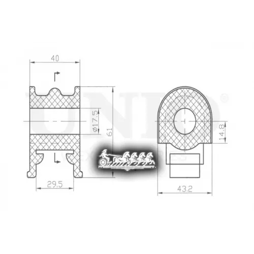 Втулка Стабилизатора Nissan Micra/Cube 03- Перед. UNIO 