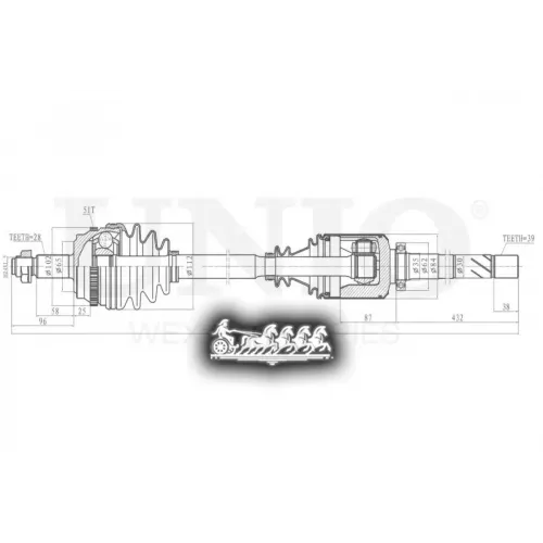 Привод В Сборе Renault/Opel Master/Movano 98- Перед.прав. UNIO 