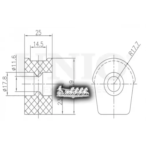 Втулка Стабилизатора Vag Passat/80 72- Перед. UNIO 