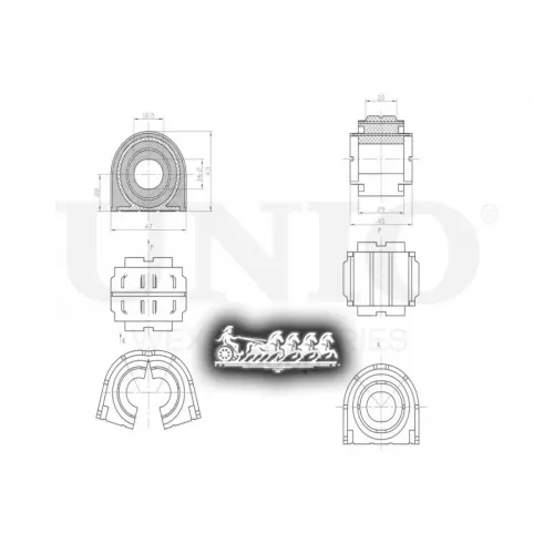 Втулка Стабилизатора Vag Tiguan/Passat/Octavia 04- Задн. UNIO 