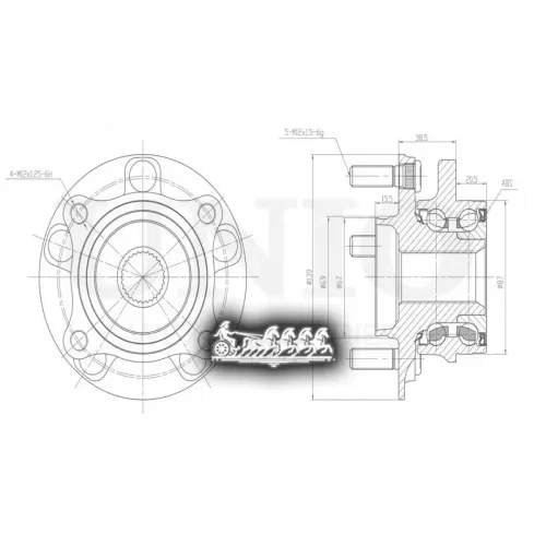 Ступица Колеса Mitsubishi Lancer 04- Перед. С Abs UNIO 