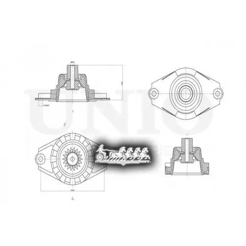 Опора Амортизатора Nissan Almera/Primera 00- Задн. UNIO 