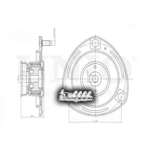 Опора Амортизатора Hyundai Santa Fe 05- Перед. UNIO 