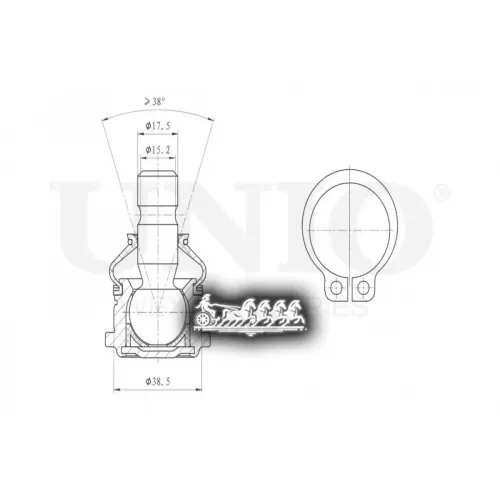 Опора Шаровая Mazda 2 07- Перед.нижн. UNIO 