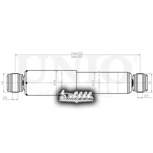 Амортизатор Mb Sprinter 95- Газ.задн. UNIO 