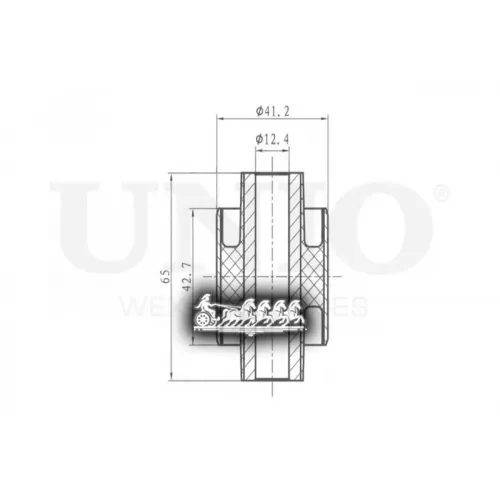 Сайлентблок Nissan Qashqai 07- Верх.задн. UNIO 