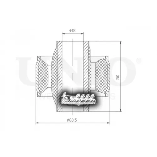 Сайлентблок Рычага Ford/Seat Galaxy/Sharan/Alhambra 95- Задн.перед.нижн. UNIO 