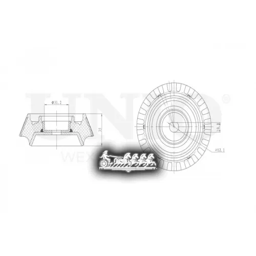 Опора Амортизатора Kia/Hyundai Picanto/I10 04- Перед. UNIO 