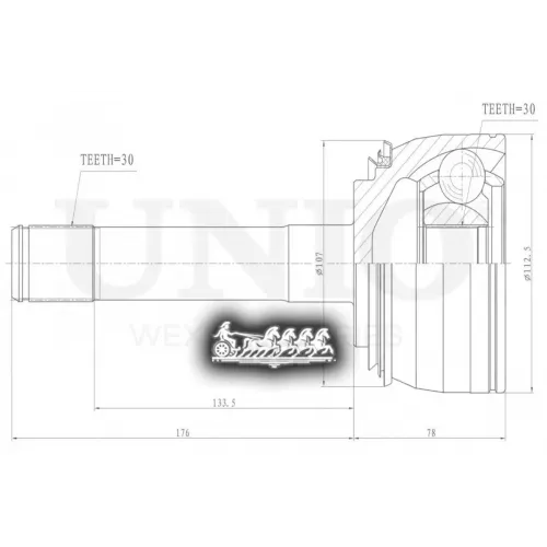 Шрус Toyota/Lexus Land Cruiser/Lx 98- Внеш. UNIO 