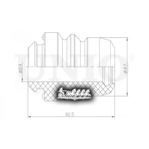 Отбойник Амортизатора Ford/Mazda Fiesta/2 03- Перед. UNIO 