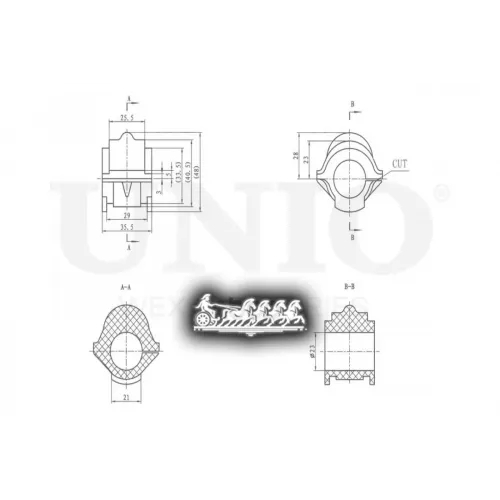Втулка Стабилизатора Nissan Primera 02- Перед. UNIO 