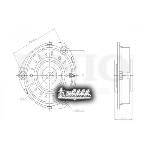 Опора Амортизатора Vw Polo/Passat/Tiguan 14- Перед. UNIO 