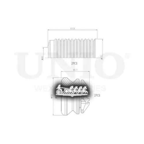 Пыльник+Отбойник Амортизатора Bmw 5(F10) (Компл. 2 Шт.) UNIO 