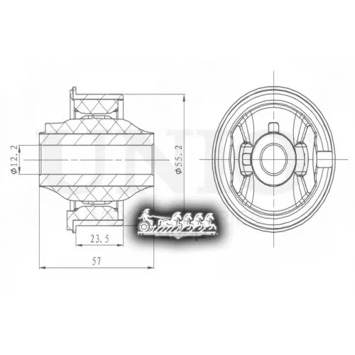 Сайлентблок Рычага Toyota/Ram Yaris/3500 99- Задн.перед.нижн. UNIO 