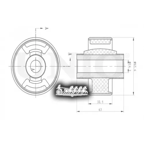 Сайлентблок Рычага Honda Civic 00- Перед.нижн. UNIO 