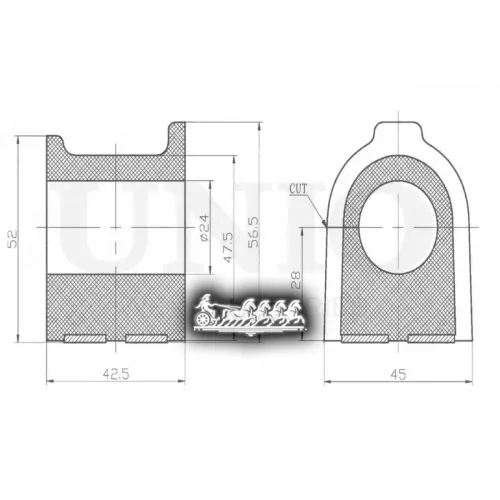 Втулка Стабилизатора Toyota Ipsum 01- Перед. UNIO 