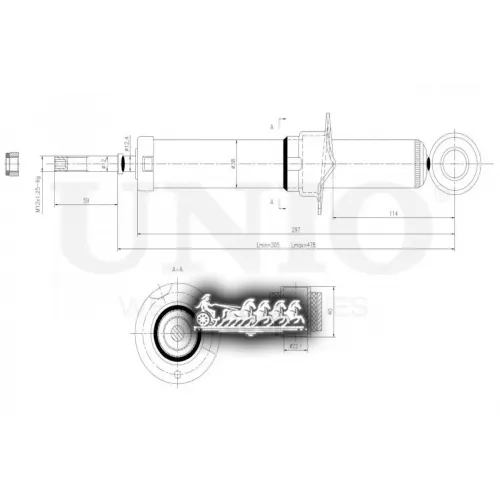 Амортизатор Geely Vision 08- Газ.задн. UNIO 