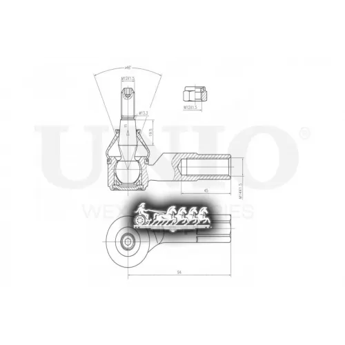 Наконечник Рулевой Тяги Vag A3/Octavia/Leon 98- Прав. UNIO 