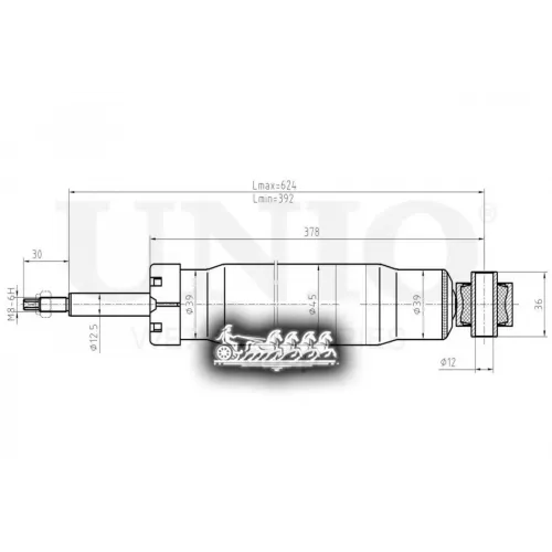 Амортизатор Ford Kuga 08- Газ.задн. UNIO 