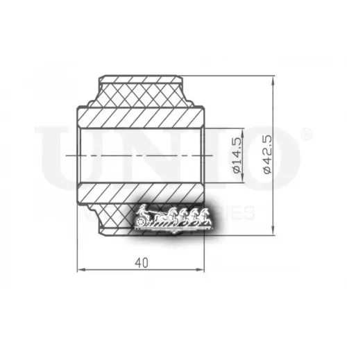 Сайлентблок Toyota/Psa Land Cruiser/3008/C5 01- Перед. UNIO 