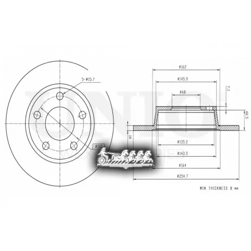 Диск Тормозной Audi A6 97- Задн. UNIO 