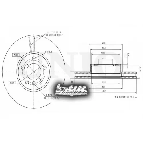 Диск Тормозной Bmw X5(E70/F15)/X6(E71/F16) Перед. UNIO 