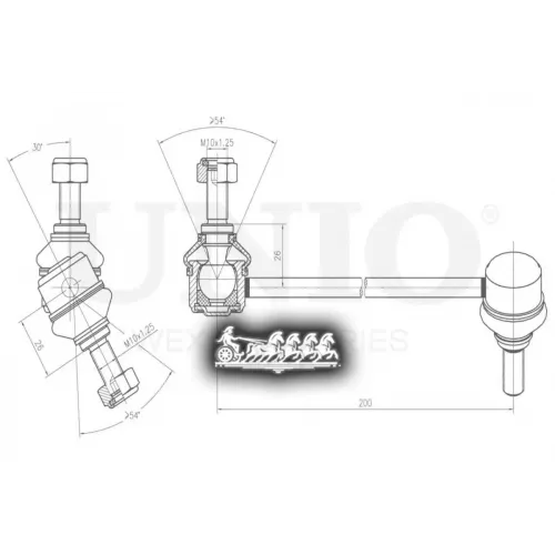 Тяга Стабилизатора Hyundai Getz 02- Перед.прав. UNIO 