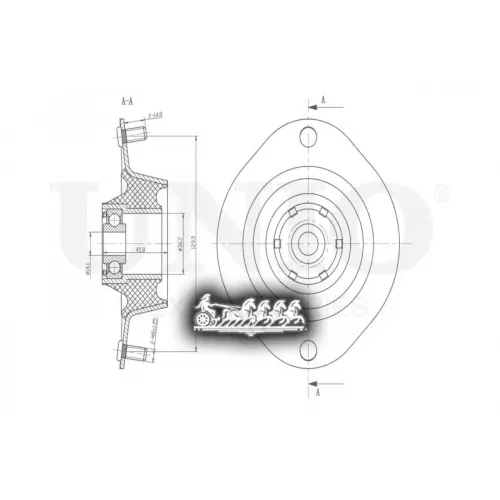 Опора Амортизатора Daewoo/Opel Espero/Kadett 77- Перед. UNIO 