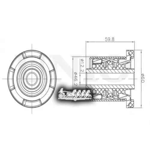 Сайлентблок Рычага Opel Astra/Meriva/Zafira 01- Задн.перед.нижн. UNIO 