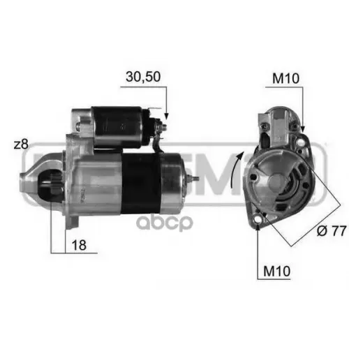 Стартер Hyundai Sonata Iv 98-/Santa Fe 00- 2.4 Mt 1.2Квт Era 