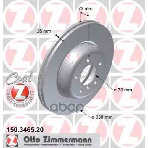 Диск Тормозной Zimmermann 150.3465.20