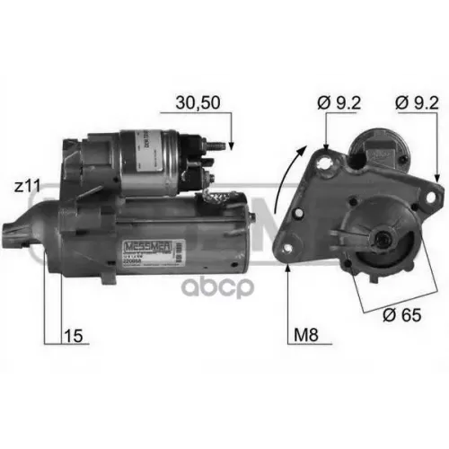 Стартер Citroen Berlingo/C2/C3/C5/Peugeot Partner/207/307/308 Hdi 1.4Квт Era 