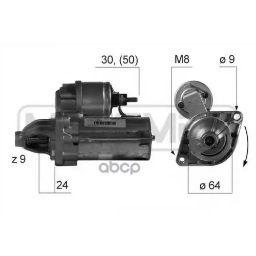 Стартер Fiat 1.3D 1.3К.вт Era 
