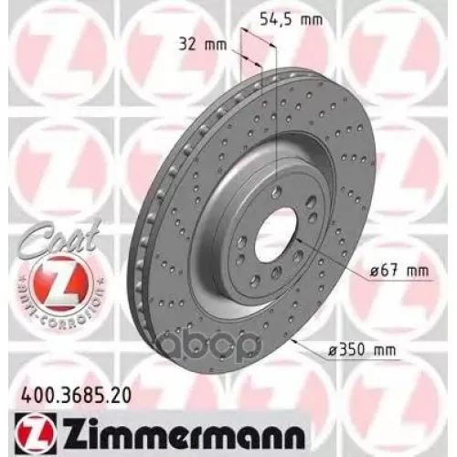 Тормозной Диск Mercedes M-Class (166) 2011- Zimmermann 400.3685.20