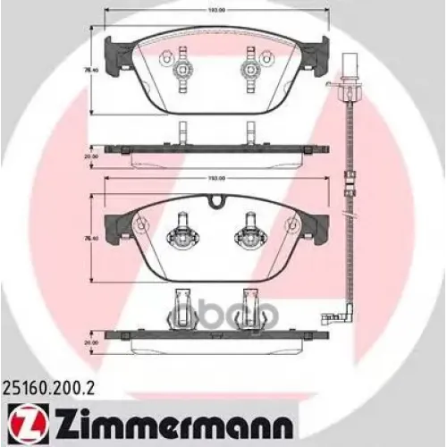 Колодки Тормозные Дисковые Zimmermann 25160.200.2